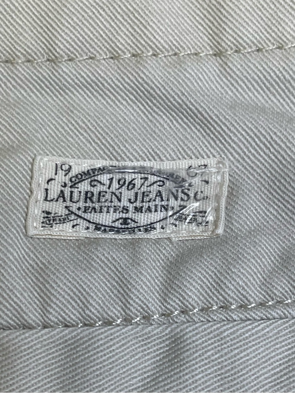LRL Lauren Jeans Co. Vtg Ralph Lauren Women's 12 Chino Shorts Khaki 100% Cotton - Picture 5 of 7